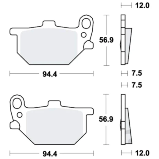 Bremsklötze Standard TRW für Motorräder 7871395