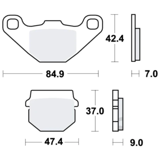 Bremsklotz Scooter TRW Alternative: 7320104 passend für: Peugeot Speedfight, Kisbee, Vivacity