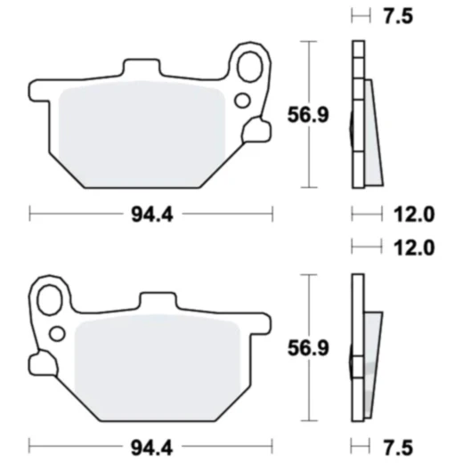 Bremsklotz Standard TRW für Motorräder