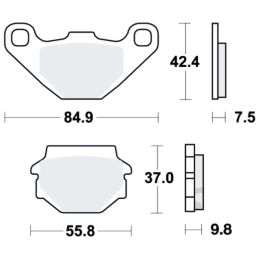 Bremsklotz Sinter SI TRW Alternative: 7376973 passend für: Kawasaki KLR, GPZ, KMX