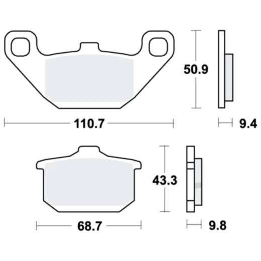 Bremsklotz Standard TRW Alternative: 7326952 passend für: Kawasaki GPZ, EN, VN