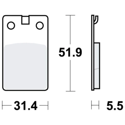 Bremsklotz Standard TRW Alternative: 7370620 passend für: Simson S (53, 83), Habicht, Star
