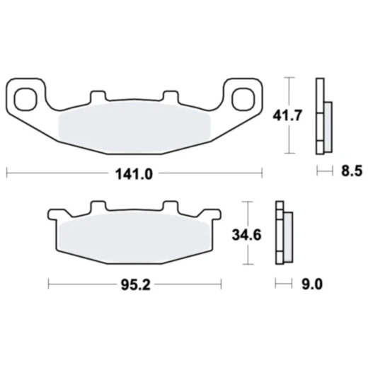 Bremsklotz Sinter hinten TRW Alternative: 7328636 passend für: Kawasaki ZR, GPX, ZZR