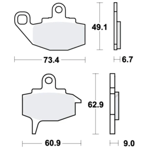 Bremsklotz Standard TRW Alternative: 7320050 passend für: Kawasaki KX, KLR