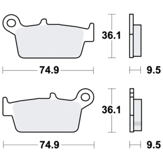 Bremsklotz Sinter RSI TRW Alternative: 7324452 passend für: Honda CR, XR