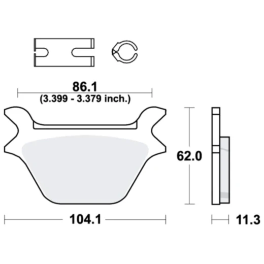 Bremsklotz Standard TRW für Motorräder 7870454