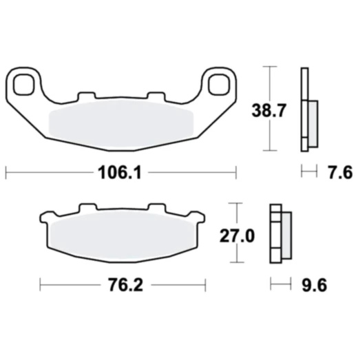 Bremsklotz Standard TRW Alternative: 7375116 passend für: Kawasaki GPZ, KR - 1S, KR - 1