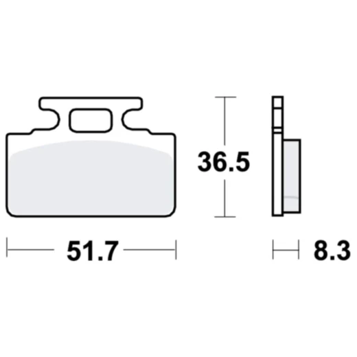 Bremsklotz Standard TRW Alternative: 7320161 passend für: SYM Mio, DD, Tonik