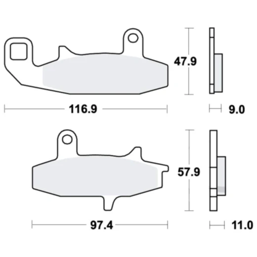 Bremsklotz Sinter für Vorderachse TRW