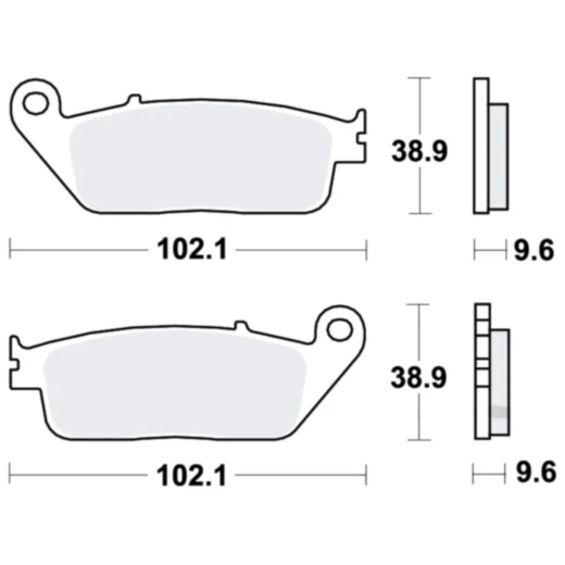 Bremsklotz Sinter hinten TRW Alternative: 7329154 passend für: Honda VT, NC, CB