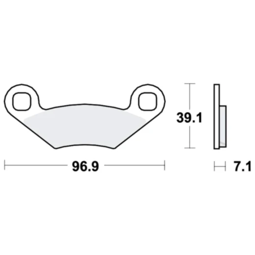 Bremsklotz Standard TRW Alternative: 7325301 passend für: Polaris Sportsman, Trail Boss, Scrambler