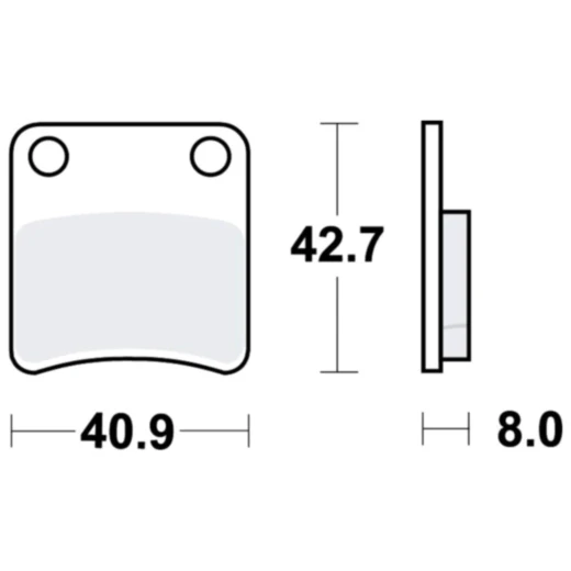Bremsklotz Standard TRW Alternative: 7320533 passend für: Daelim SJ, SE, Tapo
