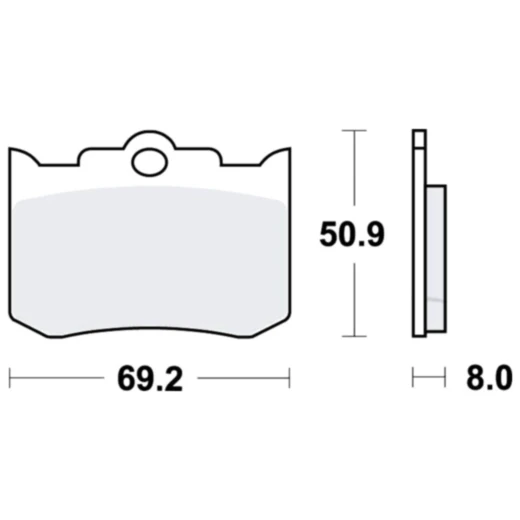 Bremsklotz für Scooter, Kart, Oldtimer und Sportkutschen