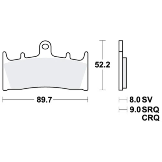Bremsklotz Carbon CRQ TRW passend für: Kawasaki ZRX, ZX - 9R, ZX - 7R