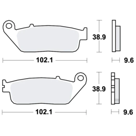 Bremsklotz Sinter vorne TRW Alternative: 7377040 passend für: Honda VT, NC, CB, SH