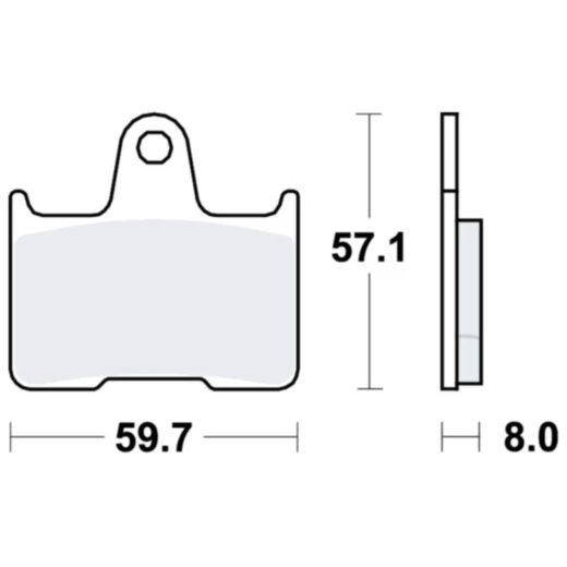 Bremsklotz Sinter hinten TRW Alternative: 7324023 passend für: Kawasaki ZZR, GTR, ZX - 7RR 7874662