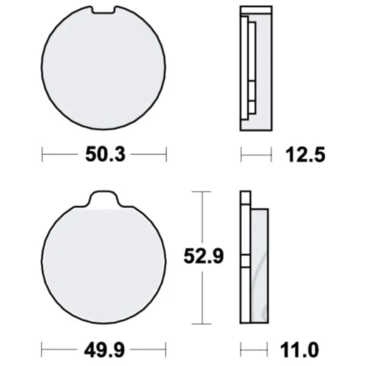 Bremsklötze Standard TRW für Motorräder 7871130