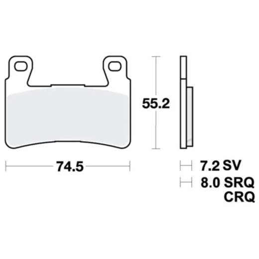 Bremsklotz Sinter vorne TRW Alternative: 7329071 passend für: Honda CBR, CB, VTR