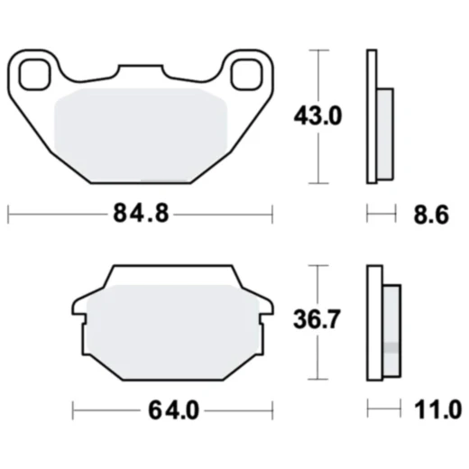 Bremsklotz Standard TRW Alternative: 7324080 passend für: Kymco Agility, People, Super 8