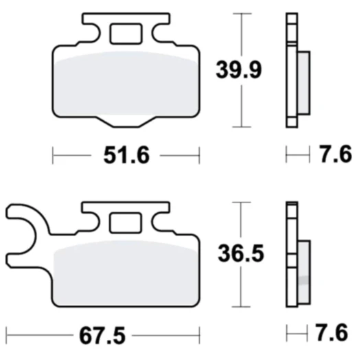 Bremsklotz Standard Offroad TRW Alternative: 7325582 passend für: Kawasaki KX