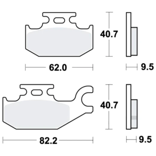 Bremsklotz Sinter SI TRW Alternative: 7325608 passend für: CAN - AM Outlander, Renegade, Commander