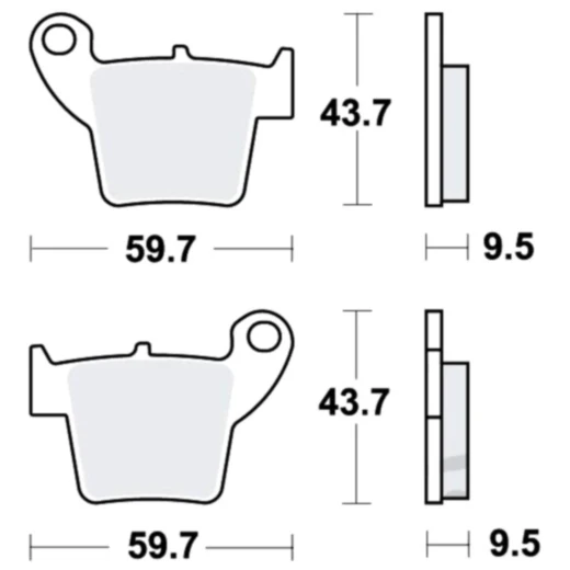 Bremsklotz Sinter SI TRW Alternative: 7323926 passend für: Honda CRF, CR