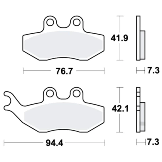 Bremsklotz Scooter TRW Alternative: 7320211 passend für: Beta RR, Alp, Urban