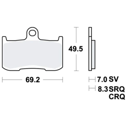 Bremsklotz Sinter vorne TRW Alternative: 7324304 passend für: Kawasaki Z, ZX - 9R