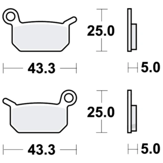 Bremsklotz Sinter SI TRW Alternative: 7320625 passend für: KTM SX, SX - E5, Mini Adventure