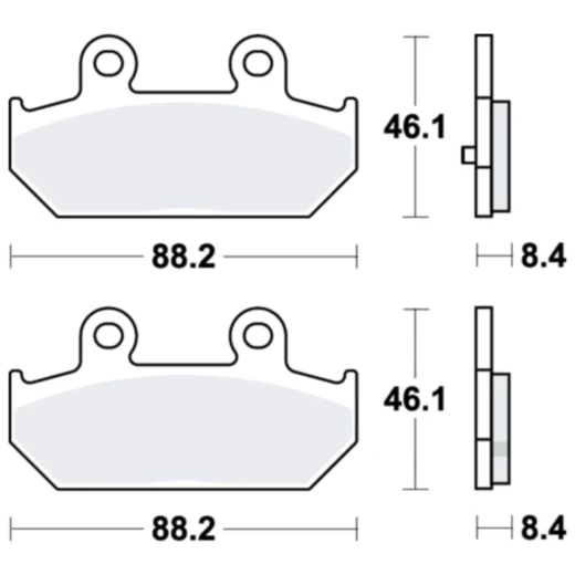 Bremsklotz Sinter Scooter TRW Alternative: 7323108 passend für: Suzuki AN