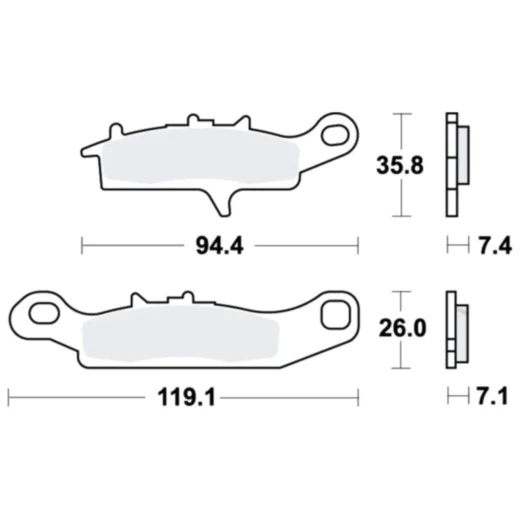 Bremsklotz Sinter SI TRW Alternative: 7325707 passend für: Kawasaki KFX, KVF