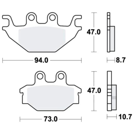 Bremsklotz Standard TRW Alternative: 7323157 passend für: Kymco MXU, Maxxer, UXV
