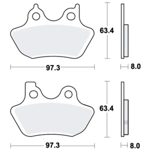 Bremsklotz Sinter hinten TRW