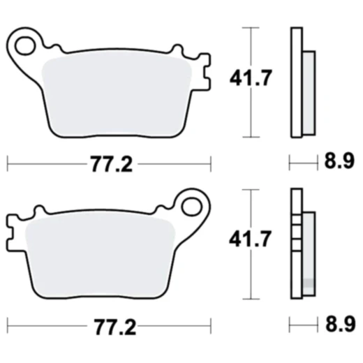 Bremsklotz Sinter hinten TRW Alternative: 7322431 passend für: Kawasaki ZX - 10R, ZX - 6R, ZX - 10RR