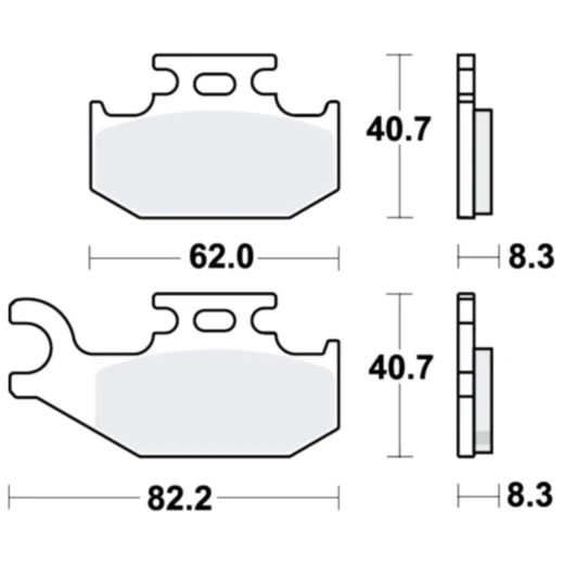 Bremsklotz Sinter SI TRW Alternative: 7322159 passend für: Suzuki LT - A, LT - F