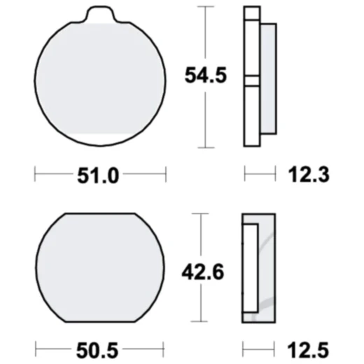 Bremsklotz Standard TRW Alternative: 7320501 passend für: Kawasaki Z, KH, Z1R