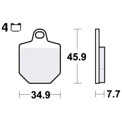Bremsklotz Sinter TRQ TRW passend für: HM - Moto CRM - F, Husaberg FS