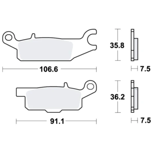 Bremsklotz Sinter SI TRW Alternative: 7321227 passend für: Yamaha YFM