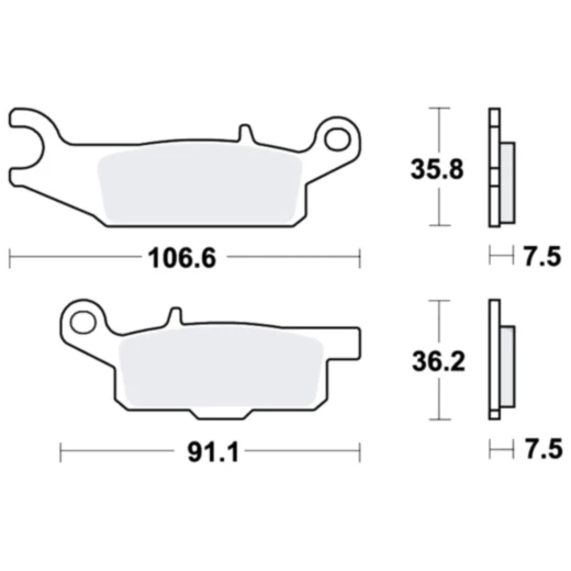 Bremsklotz Sinter SI TRW Alternative: 7321235 passend für: Yamaha YFM