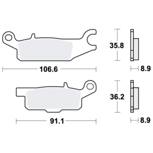 Bremsklotz Sinter SI TRW Alternative: 7321243 passend für: Yamaha YFM