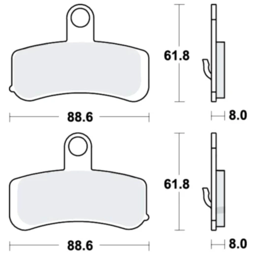 Bremsklotz Sinter vorne für Motorräder 7875099