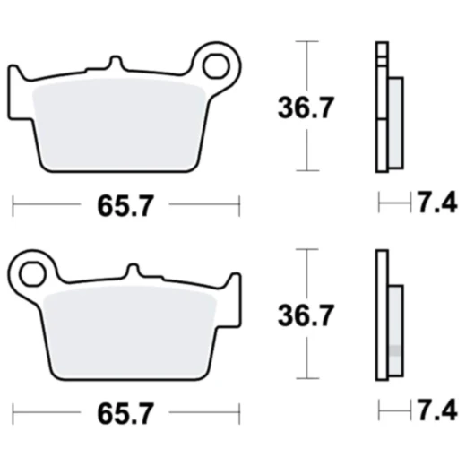 Bremsklotz Standard TRW passend für: Derbi Senda, Atlantis, GPR, Beta RR, Urban, Alp 4. 0