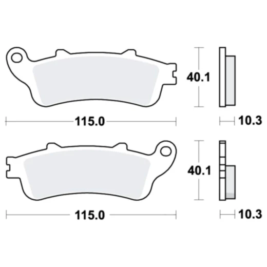 Bremsklotz Sinter hinten TRW Alternative: 7323330 passend für: Honda GL