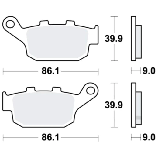Bremsklotz Sinter hinten TRW Alternative: 7323223 passend für: Honda NC, CB, CBR