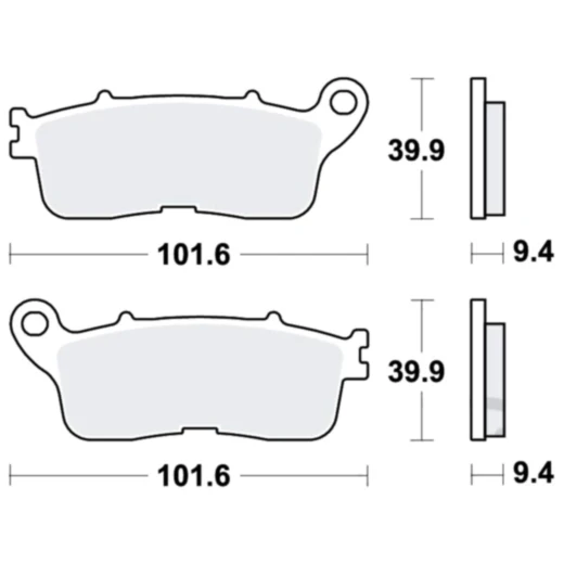 Bremsklotz Sinter hinten TRW Alternative: 7320022 passend für: Honda VFR