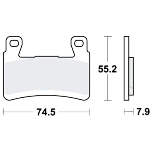 Bremsklotz Carbon CRQ TRW passend für: Honda CB, CBR, VTR, Hyosung GT, ST, GD