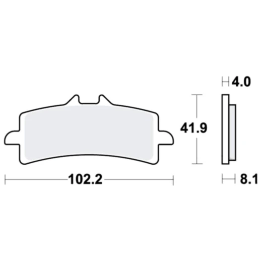 Bremsklotz Carbon CRQ TRW passend für: Ducati Diavel, XDiavel, Bimota DB8, DB7, BB3