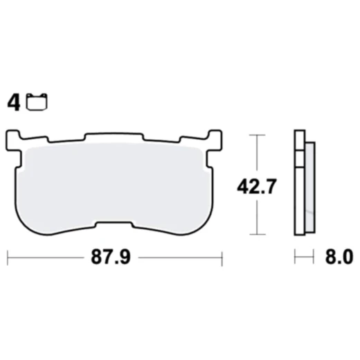 Bremsklotz Sinter hinten für Motorräder TRW Alternative 7320076
