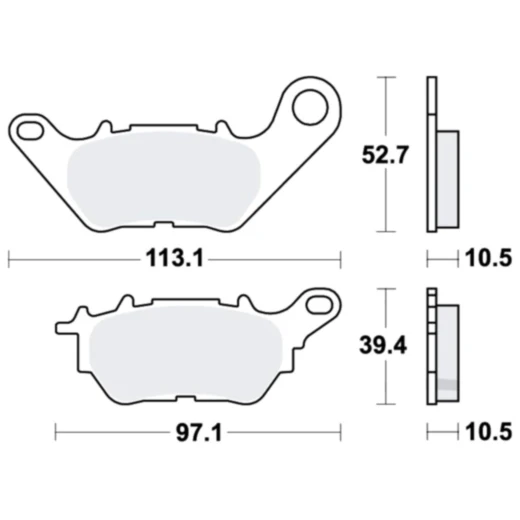Bremsklotz Standard TRW für Motorräder 7870100