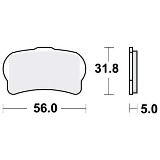 Bremsklotz Sinter RSI TRW passend für: Honda Cota
